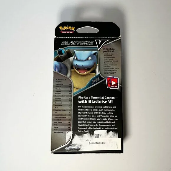 Pokémon TCG - V Battle Deck - Blastoise - (64 Cards) New - Factory Sealed - Picture 4 of 10